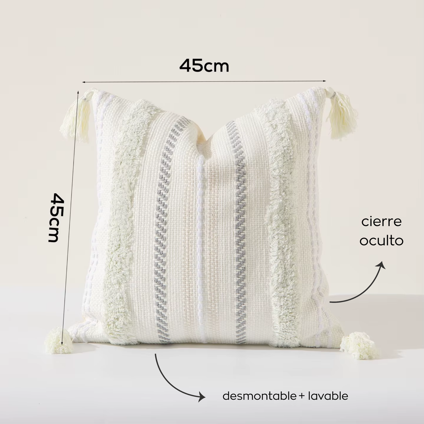 Funda almohadón Bruma | 45 cm x 45 cm
