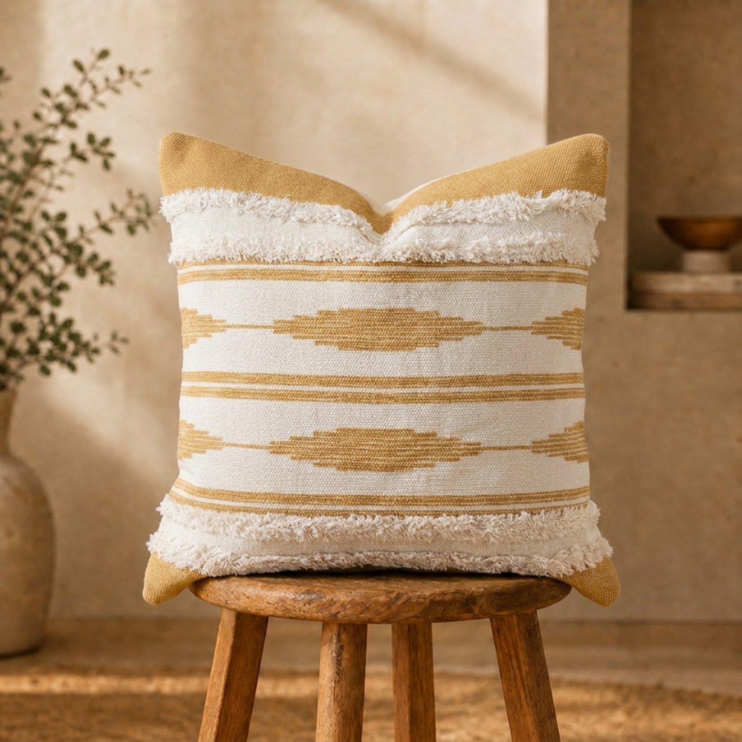 Funda almohadón Mostaza | 45 x 45 cm