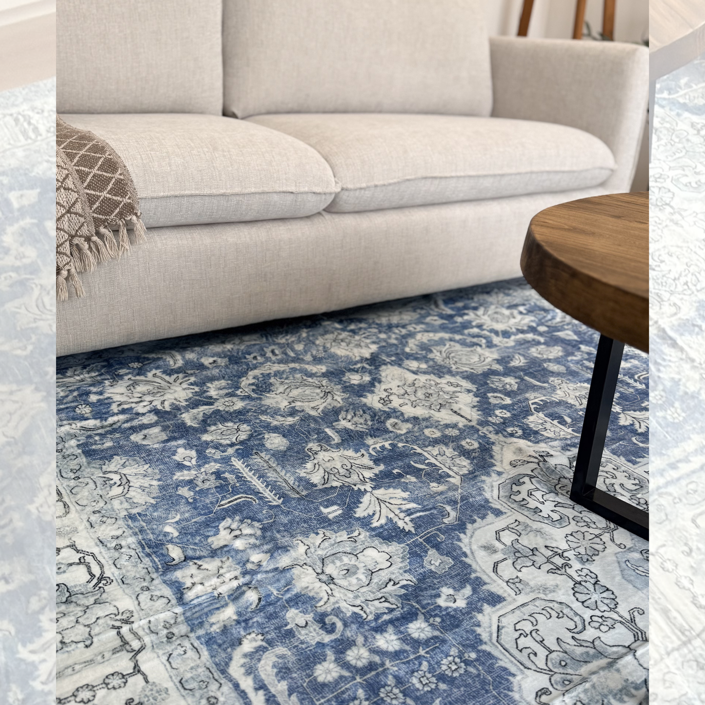 Alfombra de living persa | 270 x 180 | Azul