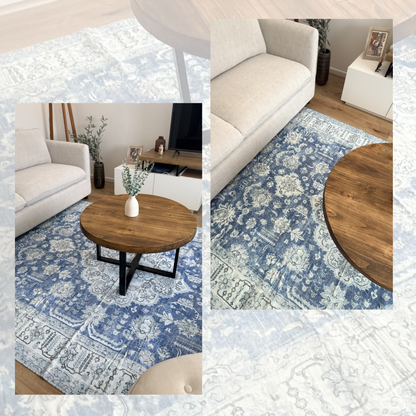 Alfombra de living persa | 270 x 180 | Azul