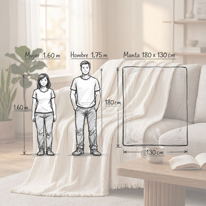 Manta Serena | Manta cruda para cama o sofá