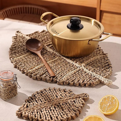 Mantel individual con forma de hoja | 50 cm x 33 cm