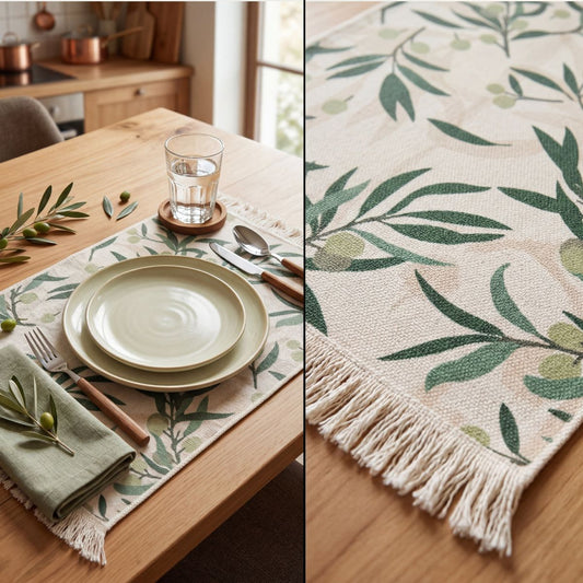 PACK X6 Mantel individual Olivo | 35 x 48 cm