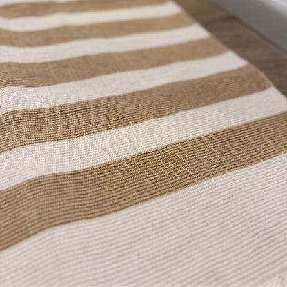Alfombra algodón | Blanco y beige 100 x 70 cm