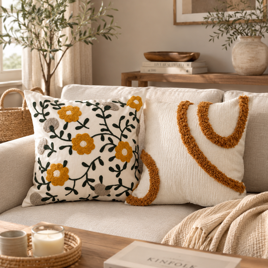 Pack de fundas de almohadones | Floreado + Boho