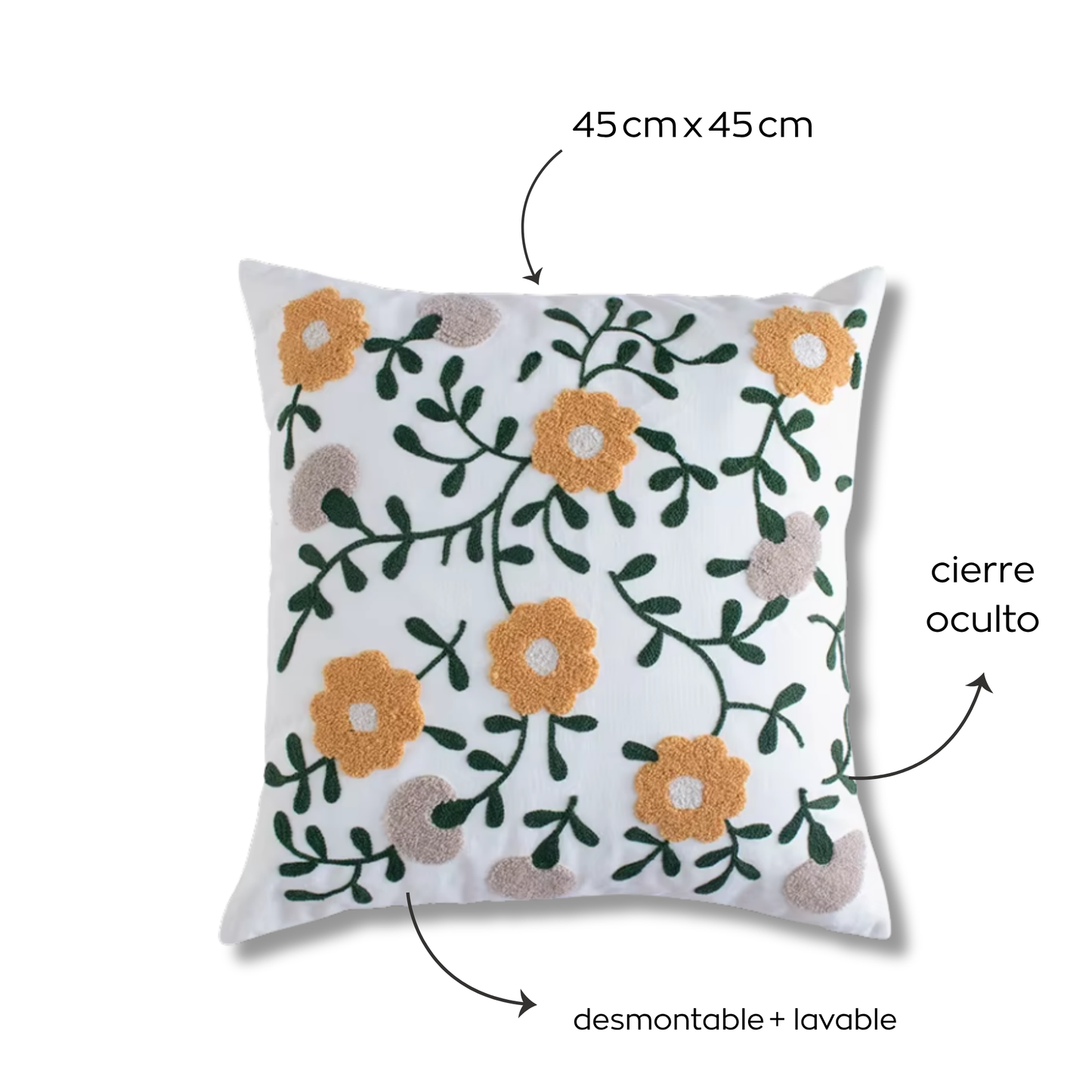 Pack de fundas de almohadones | Floreado + Boho