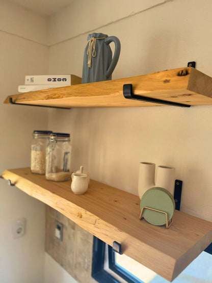 Estantes + ménsulas de hierro