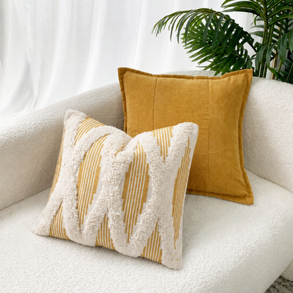 Funda almohadón Yellow Boho | 45 x 45 cm