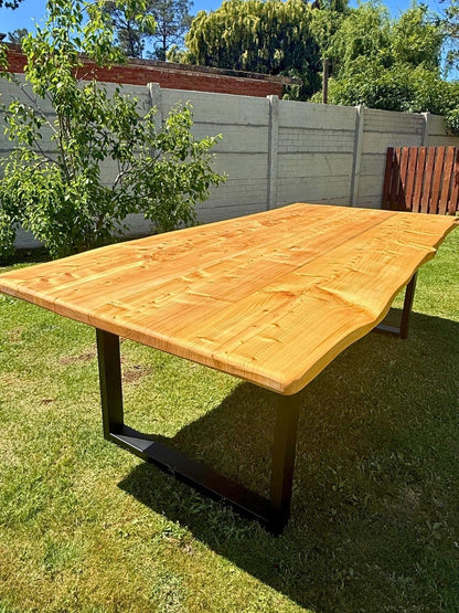Mesa de comedor hierro y madera