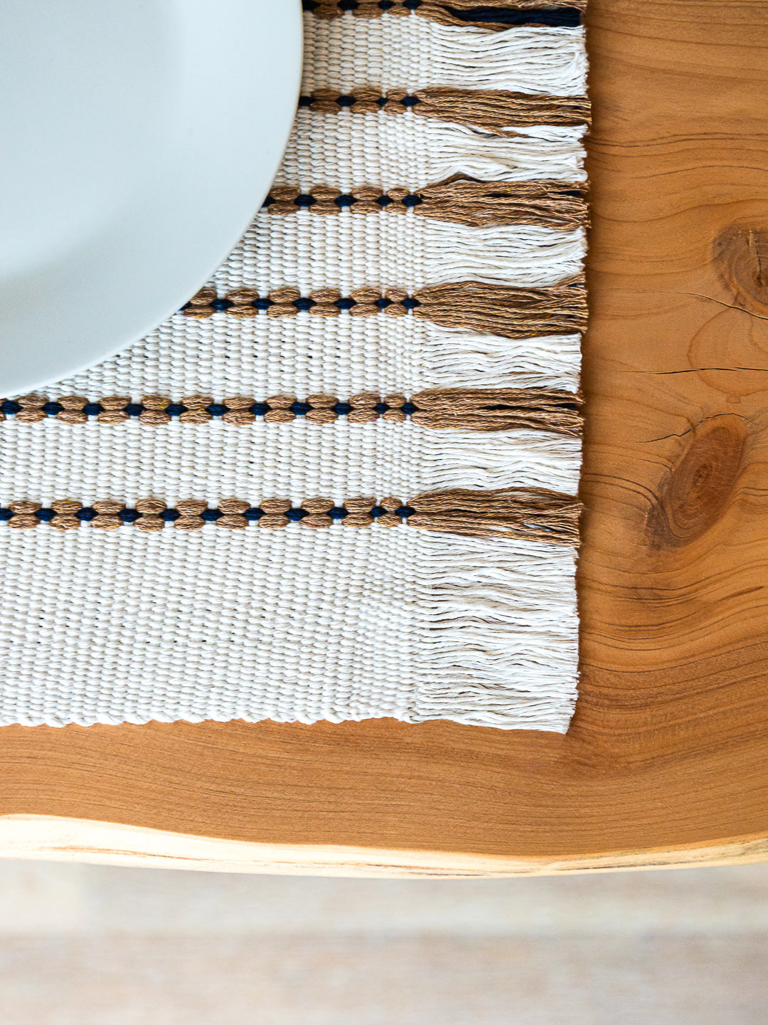 Pack mantel individual de tela estilo boho X6 | 33 x 48 cm