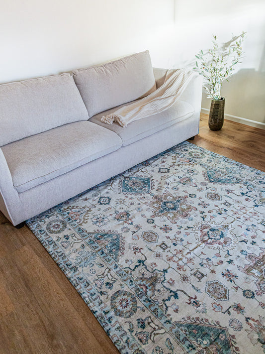 Alfombra de living persa | 270 x 180 | Verde